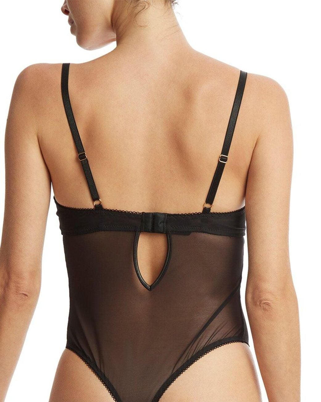 Hanky Panky Black Strappy Lace Underwire Teddy