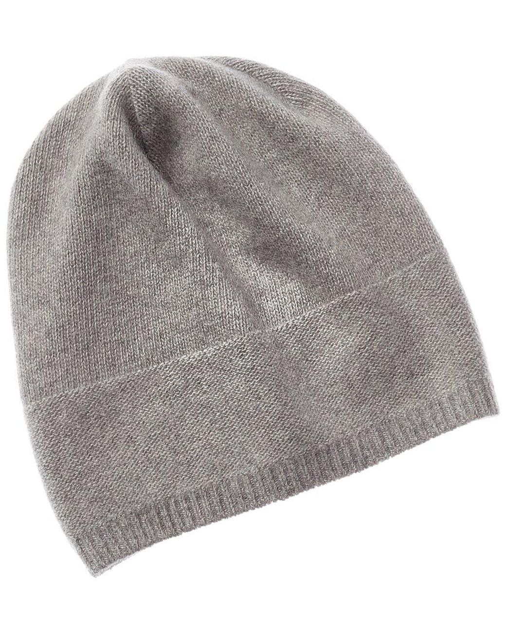 Portolano Gray 100% Cashmere Slouchy Hat for men