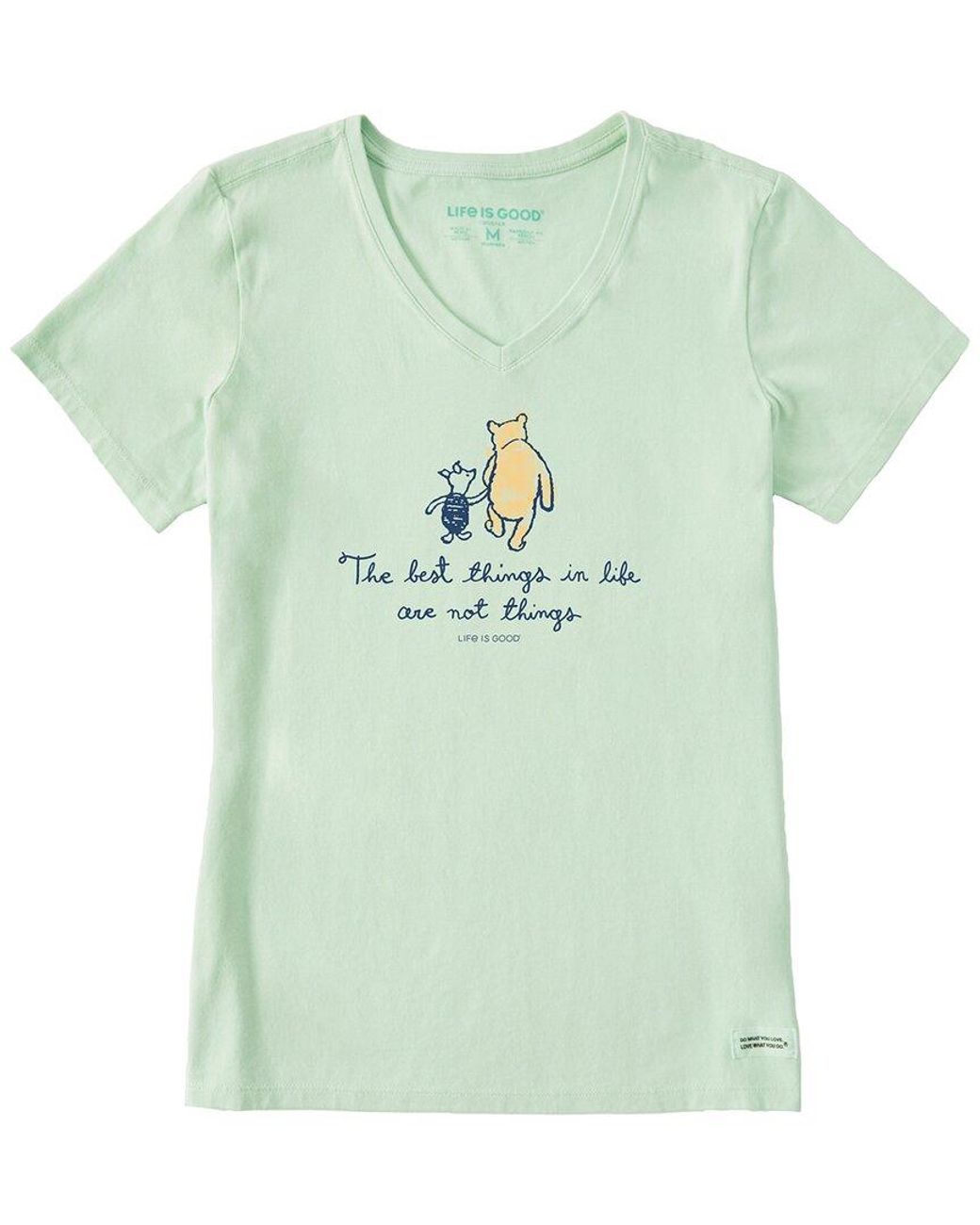 Life Is Good. Green Crusher Lite V-Neck T-Shirt