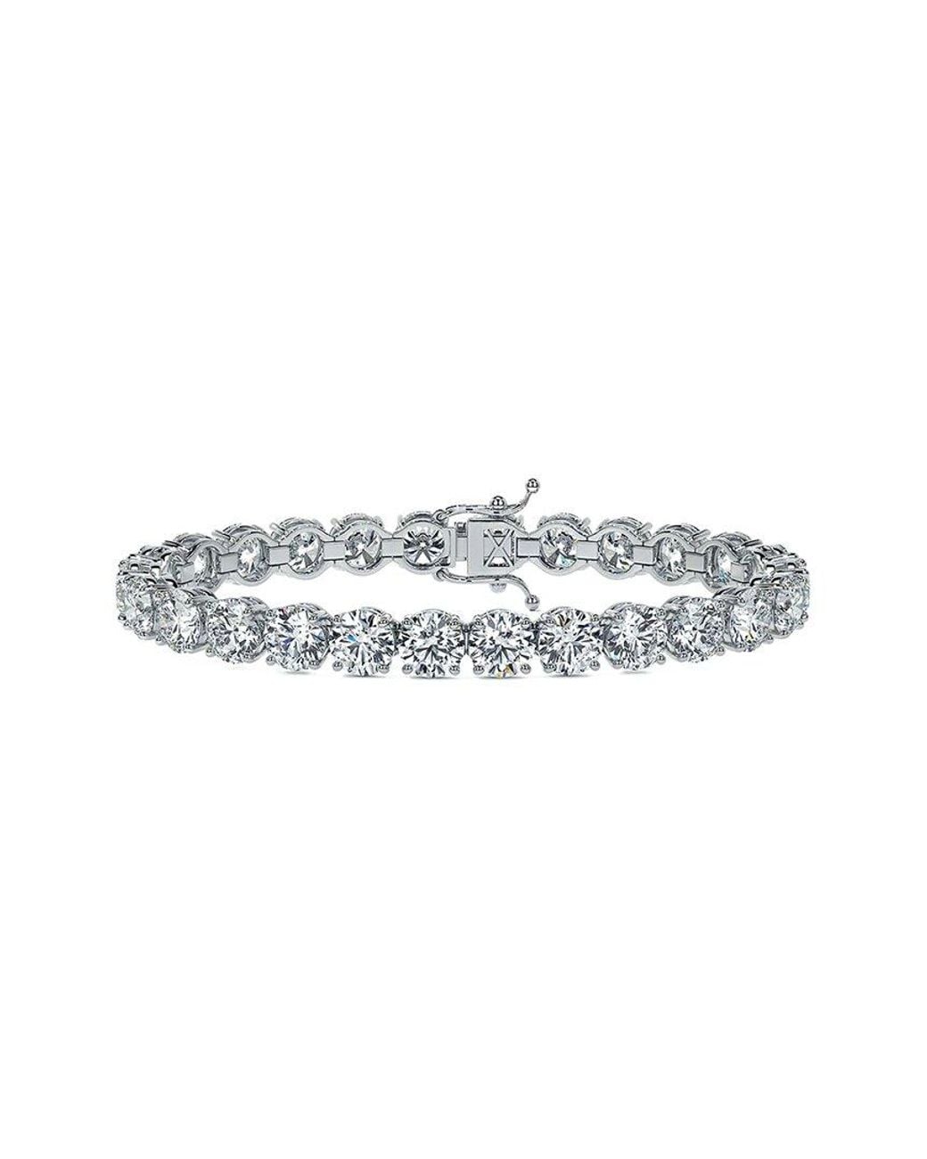 Lab Grown Diamonds White 14K 28.50 Ct. Tw. Lab-Grown Diamond Tennis Bracelet
