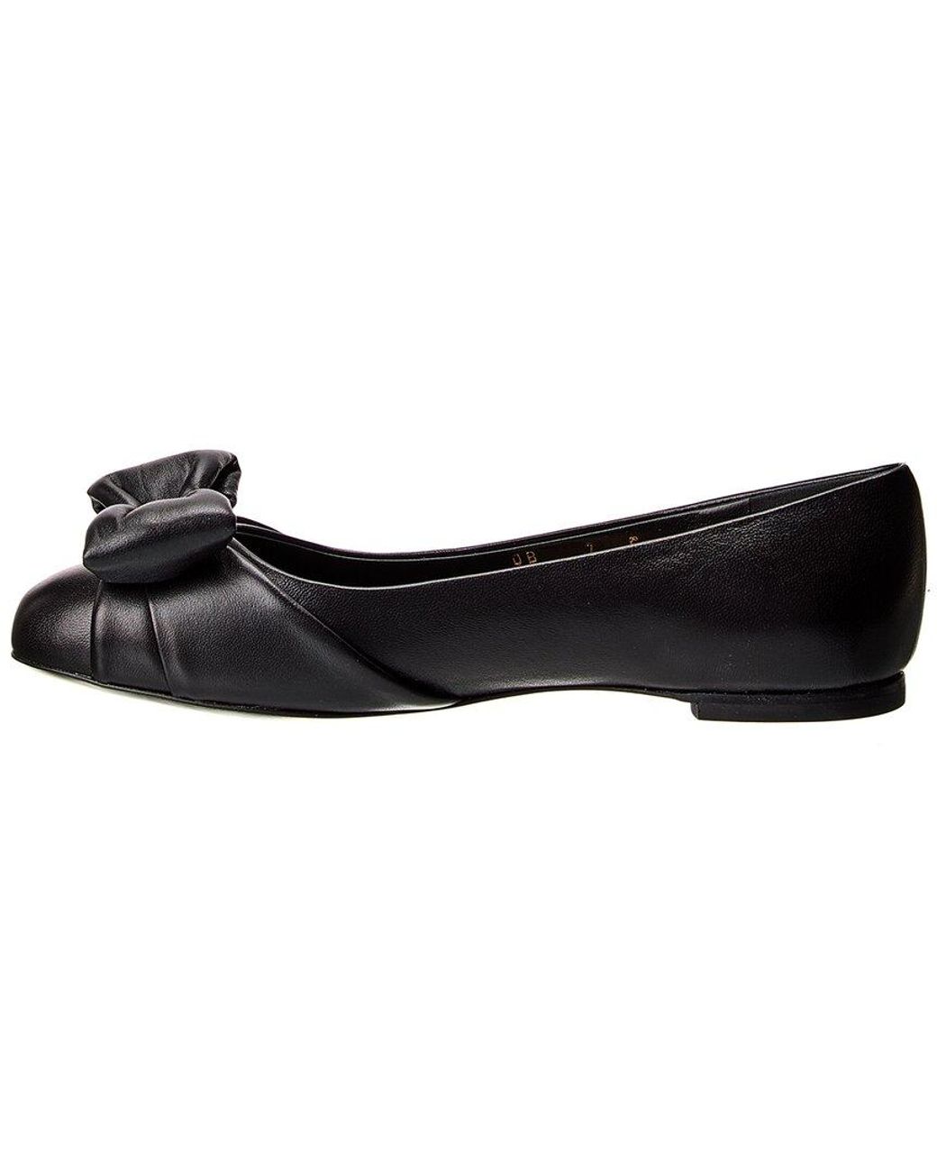 Ferragamo Black Varina Leather Flat