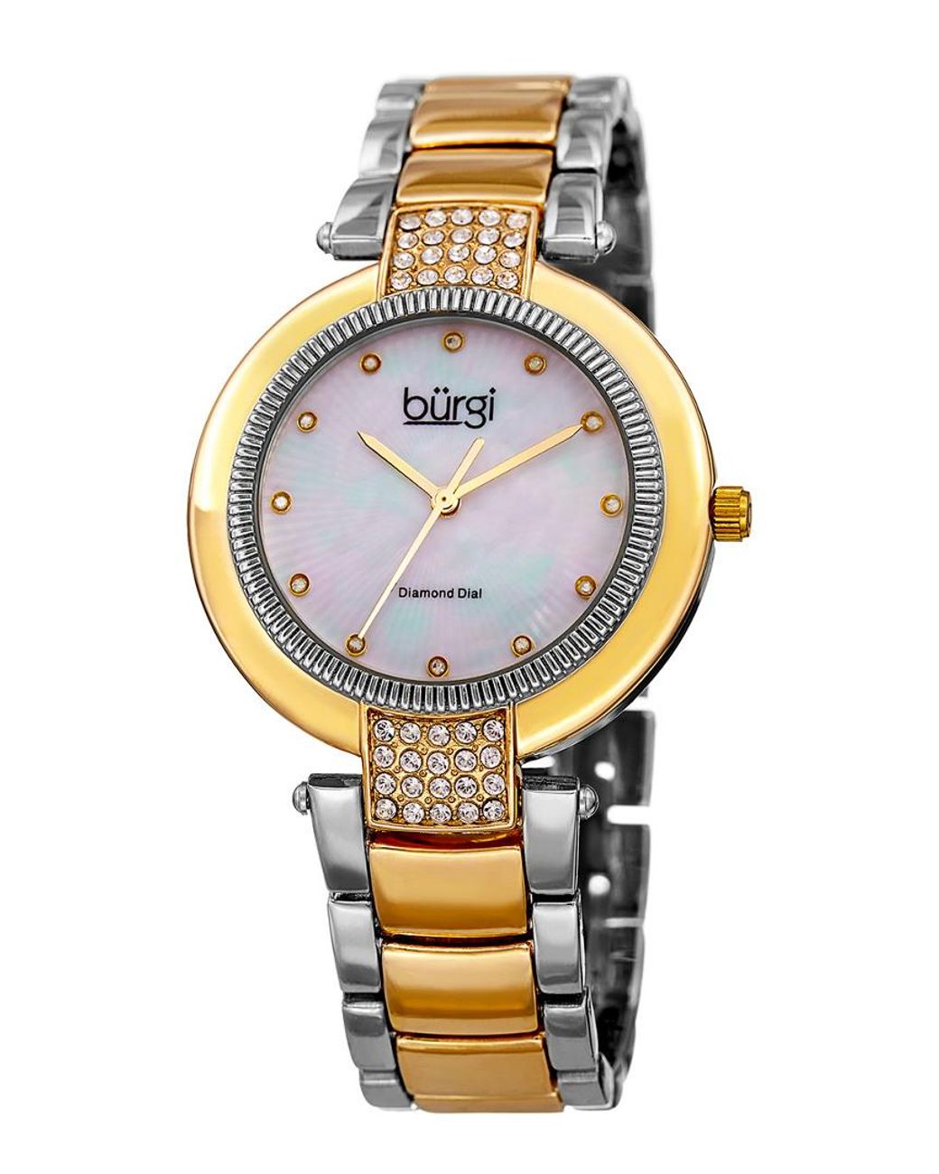 Burgi Metallic Burgi Alloy Watch