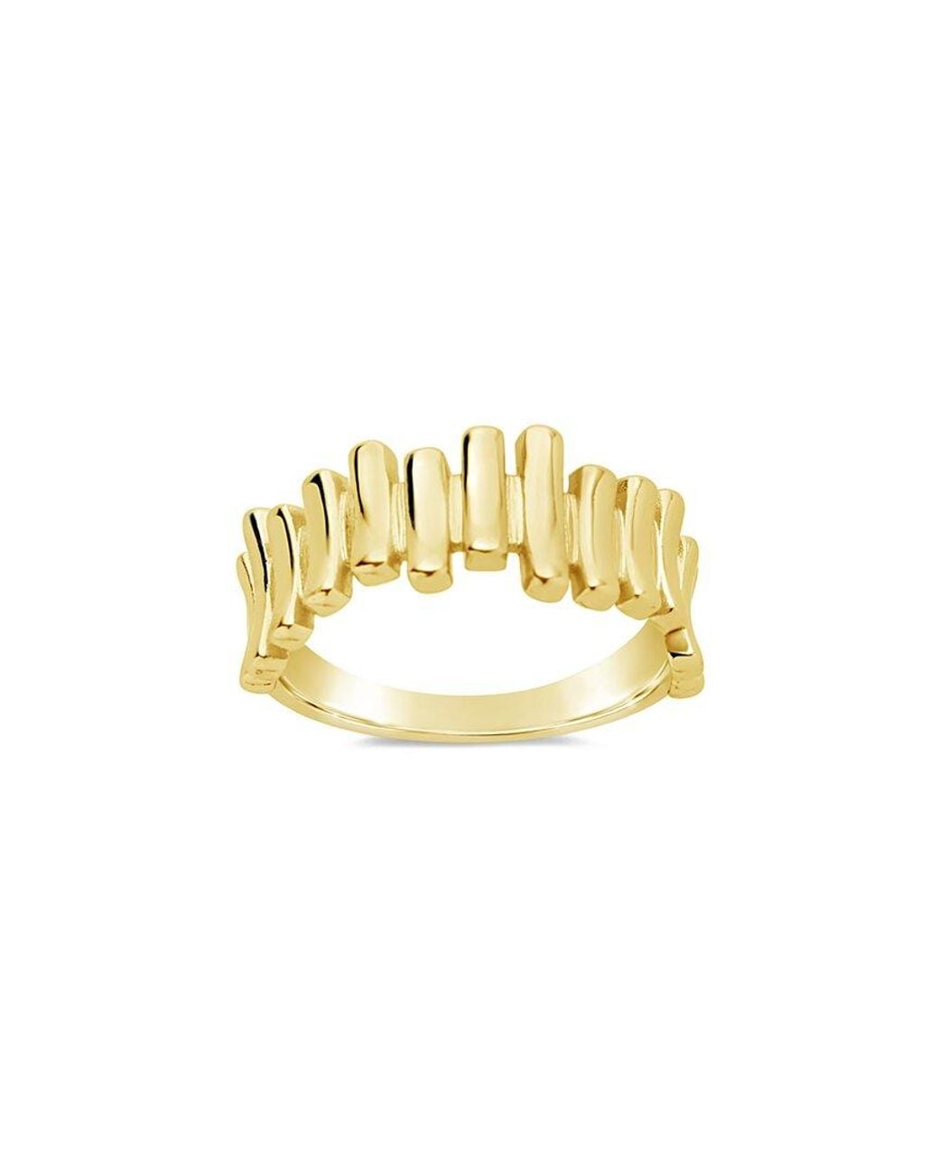 Sterling Forever Metallic Joss Staggered Band Ring