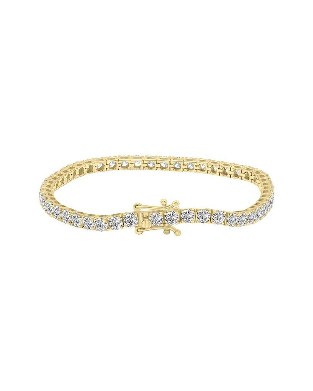 Lab Grown Diamonds Metallic 14K 7.00 Ct. Tw. Lab Grown Diamond Tennis Bracelet