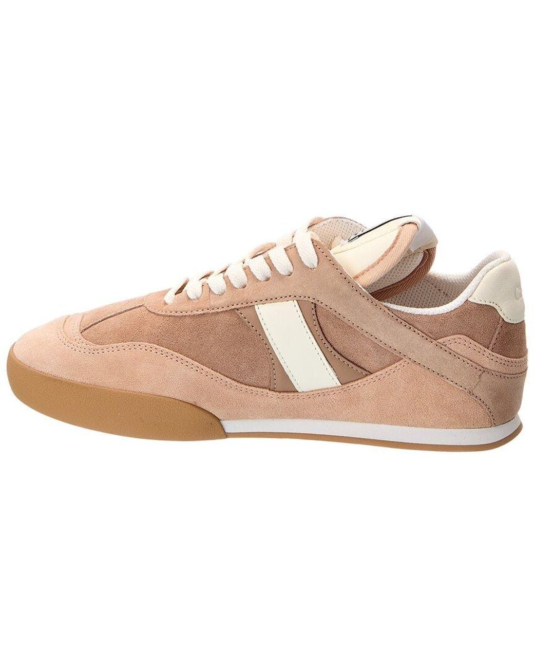 Chloé Natural Kick Leather & Suede Sneaker