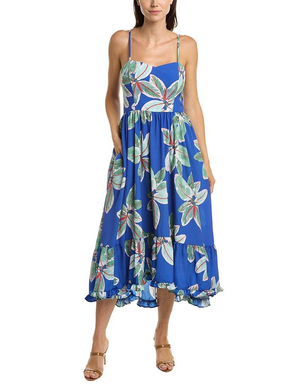 Hutch Ari Midi Dress in Blue Lyst