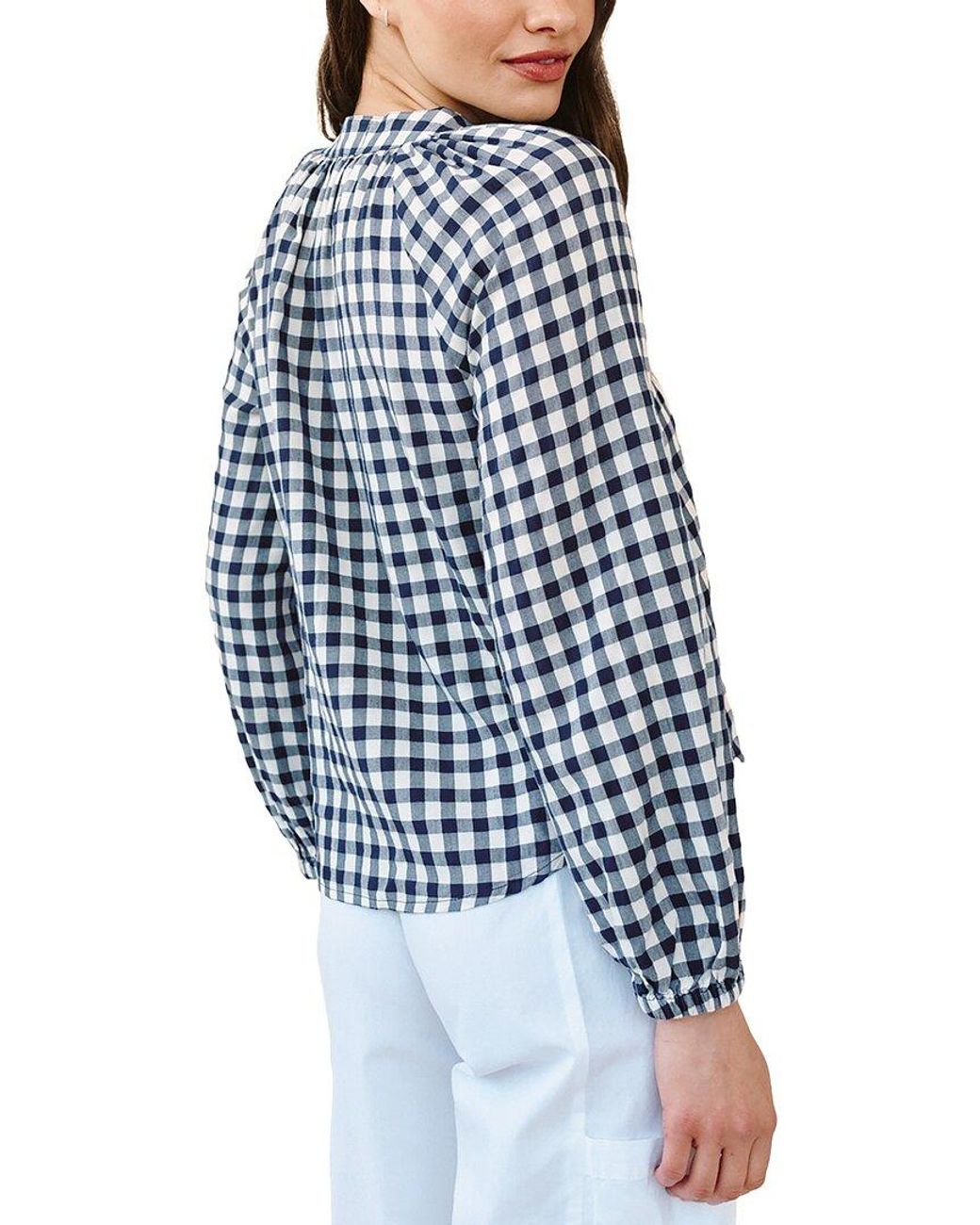 Bella Dahl Blue Shirred Raglan Shirt