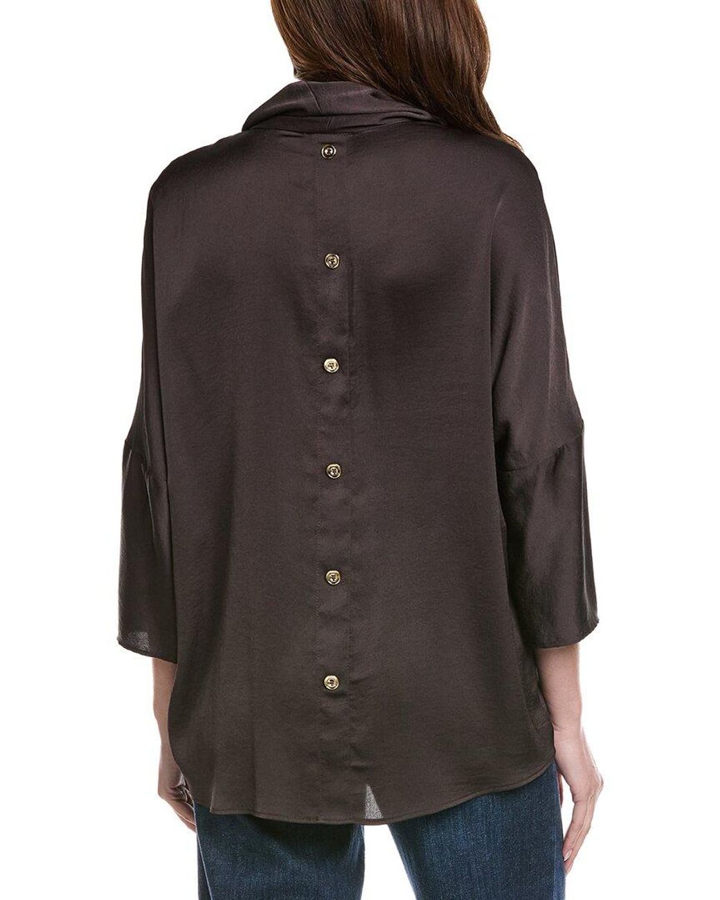 Joseph Ribkoff Black Cowl-Neck Dolman Blouse