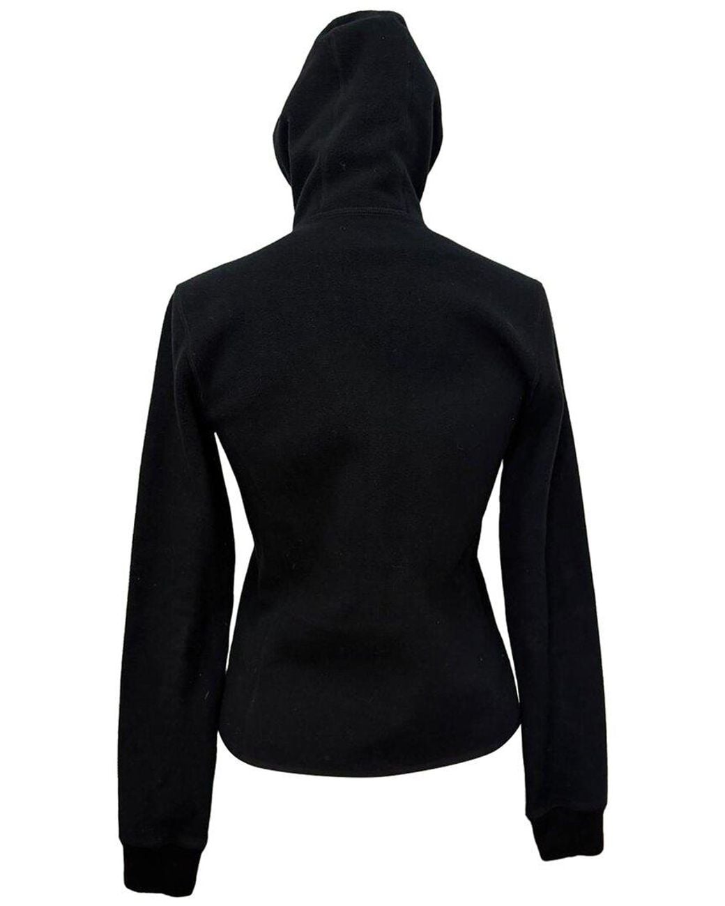 Prada Black Zip-Up Hooded Fleece Jacket, Size Int (Authentic Pre-Loved)
