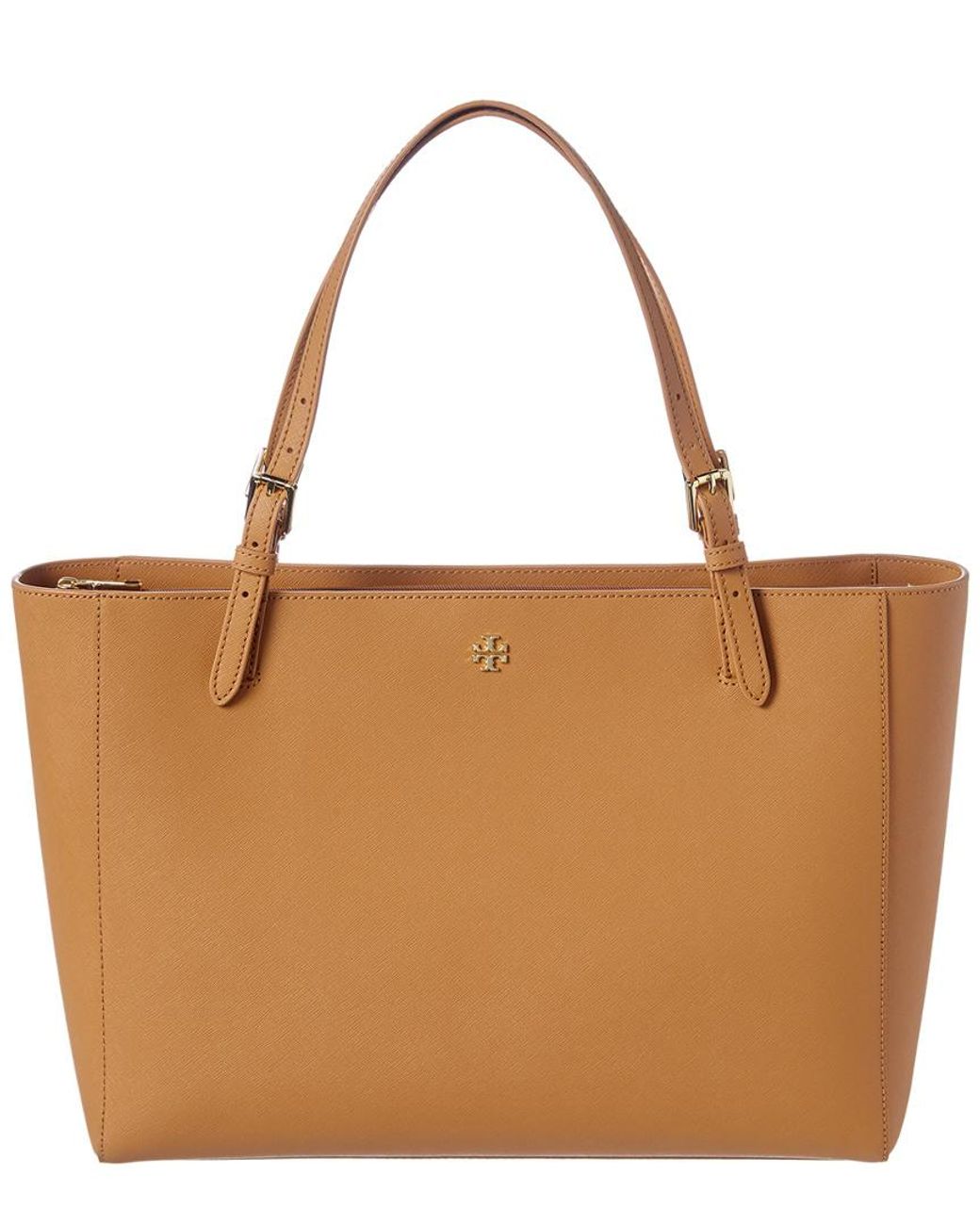 Tory Burch Emerson Large Leather Buckle Tote in Brown | Lyst Australia