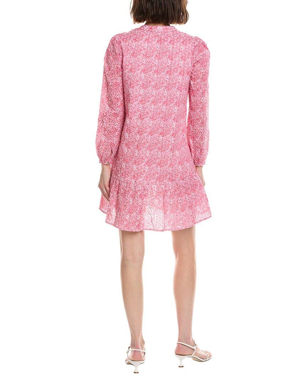 Sail To Sable Pink Ruffle Hem Dress