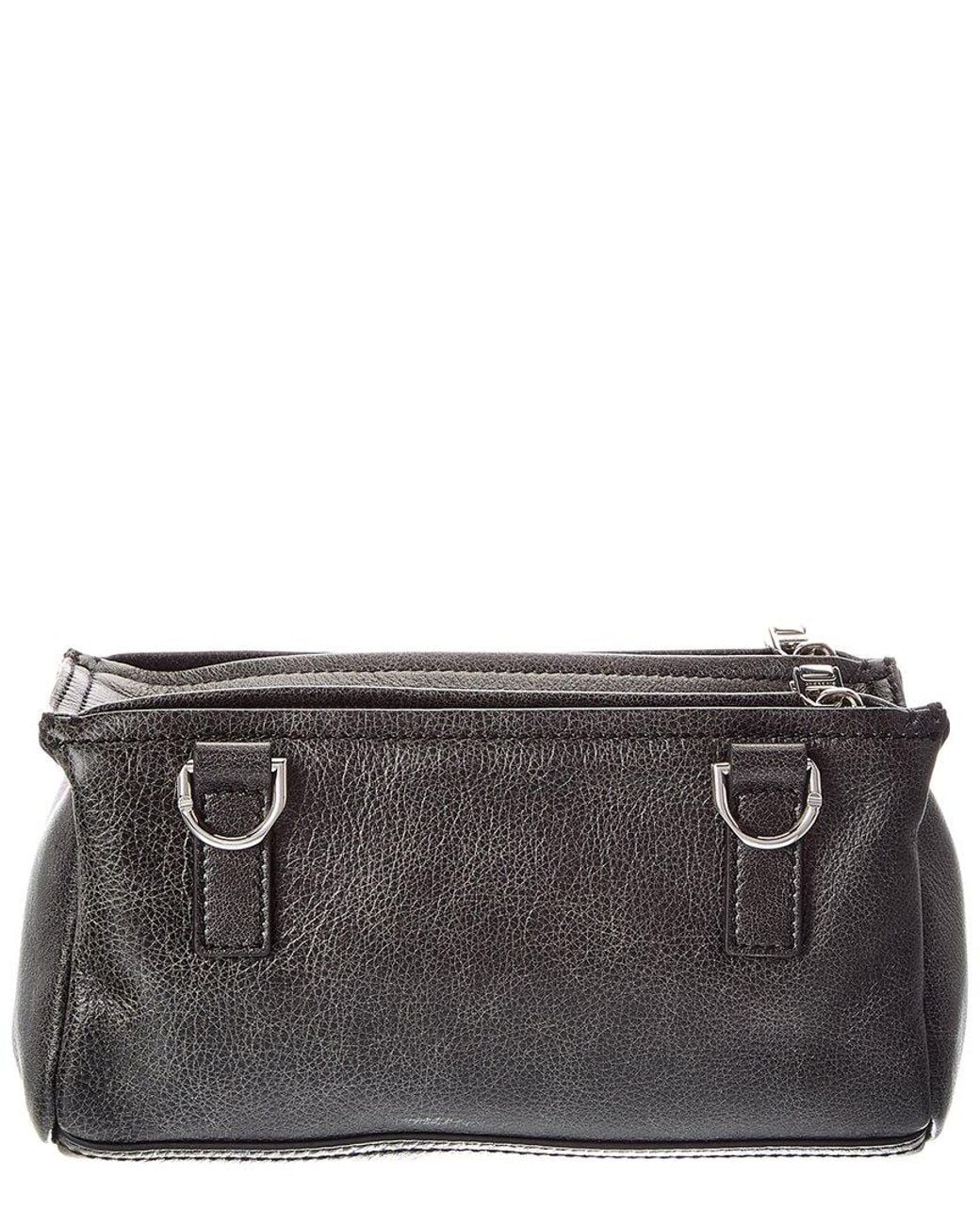 Givenchy Gray Pandora Mini Leather Shoulder Bag