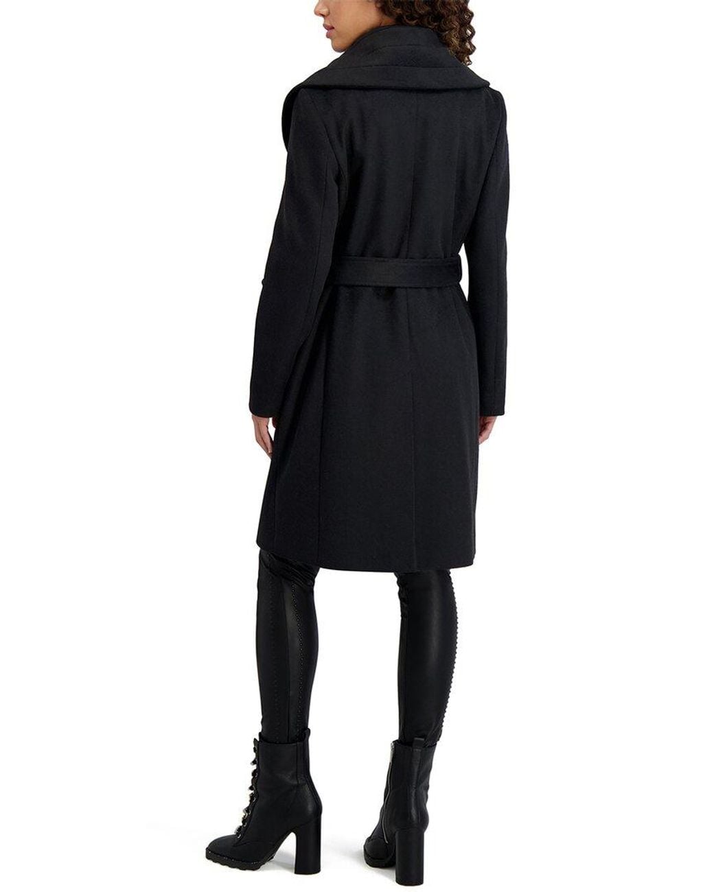 Karl Lagerfeld Black Wool-Blend Coat