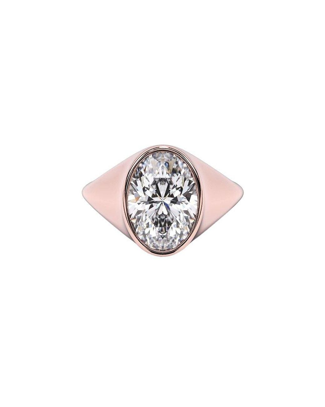 Lab Grown Diamonds White 14K Rose 4.00 Ct. Tw. Lab-Grown Diamond Ring