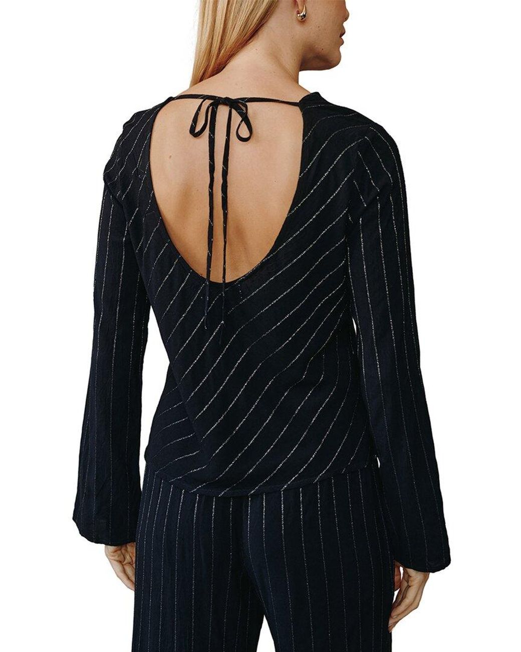 Bella Dahl Black Bias Top