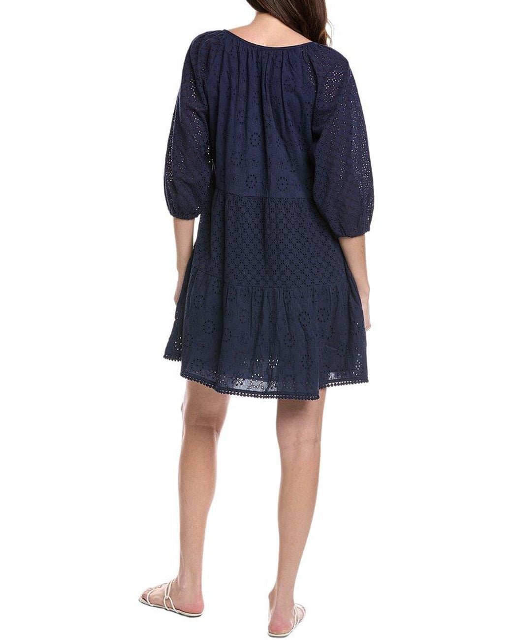 Tommy Bahama Blue Harbour Eyelet Raglan Cover-Up Dress