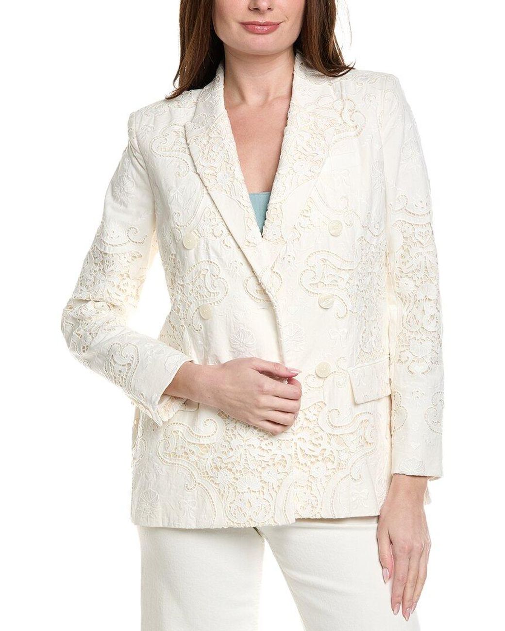 LoveShackFancy White Luara Jacket