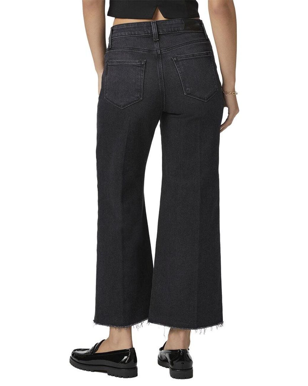 PAIGE Blue Anessa Raw Hem Lotus Jean