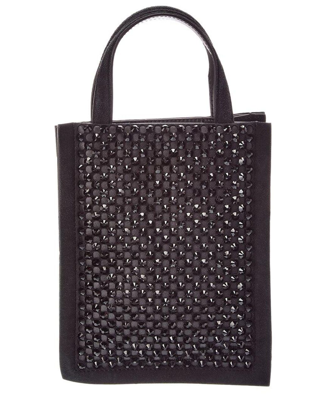 Ferragamo Black Small Suede Tote