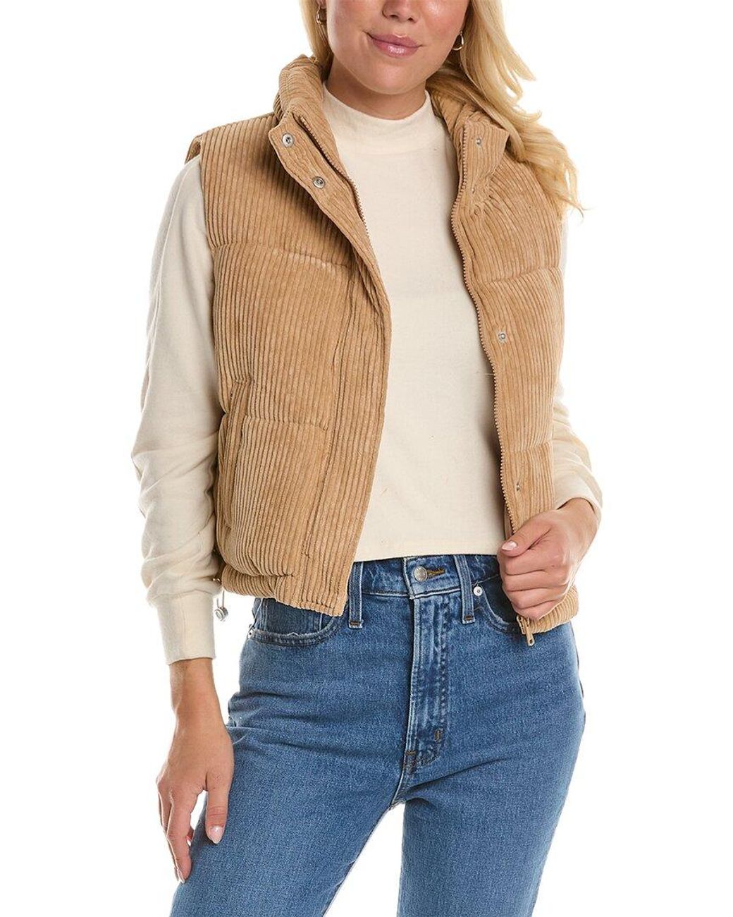 Avec Les Filles Short Corduroy Vest in Blue Lyst