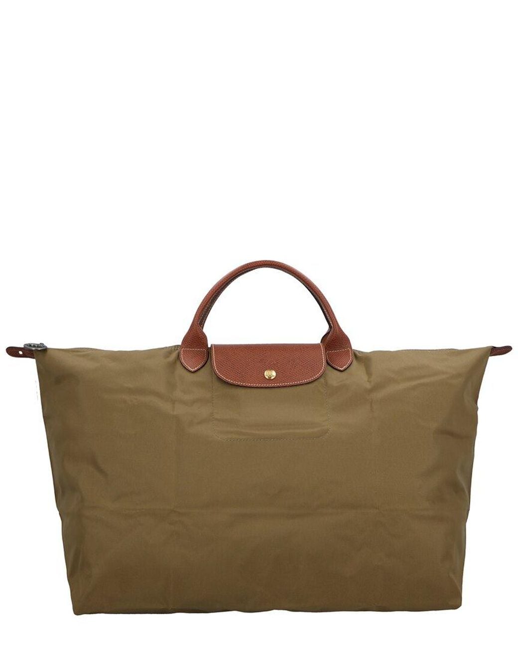 Longchamp Brown Le Pliage Original Large Canvas Travel Bag