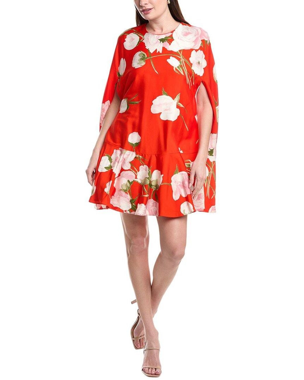 Valentino Red Silk-blend Mini Dress