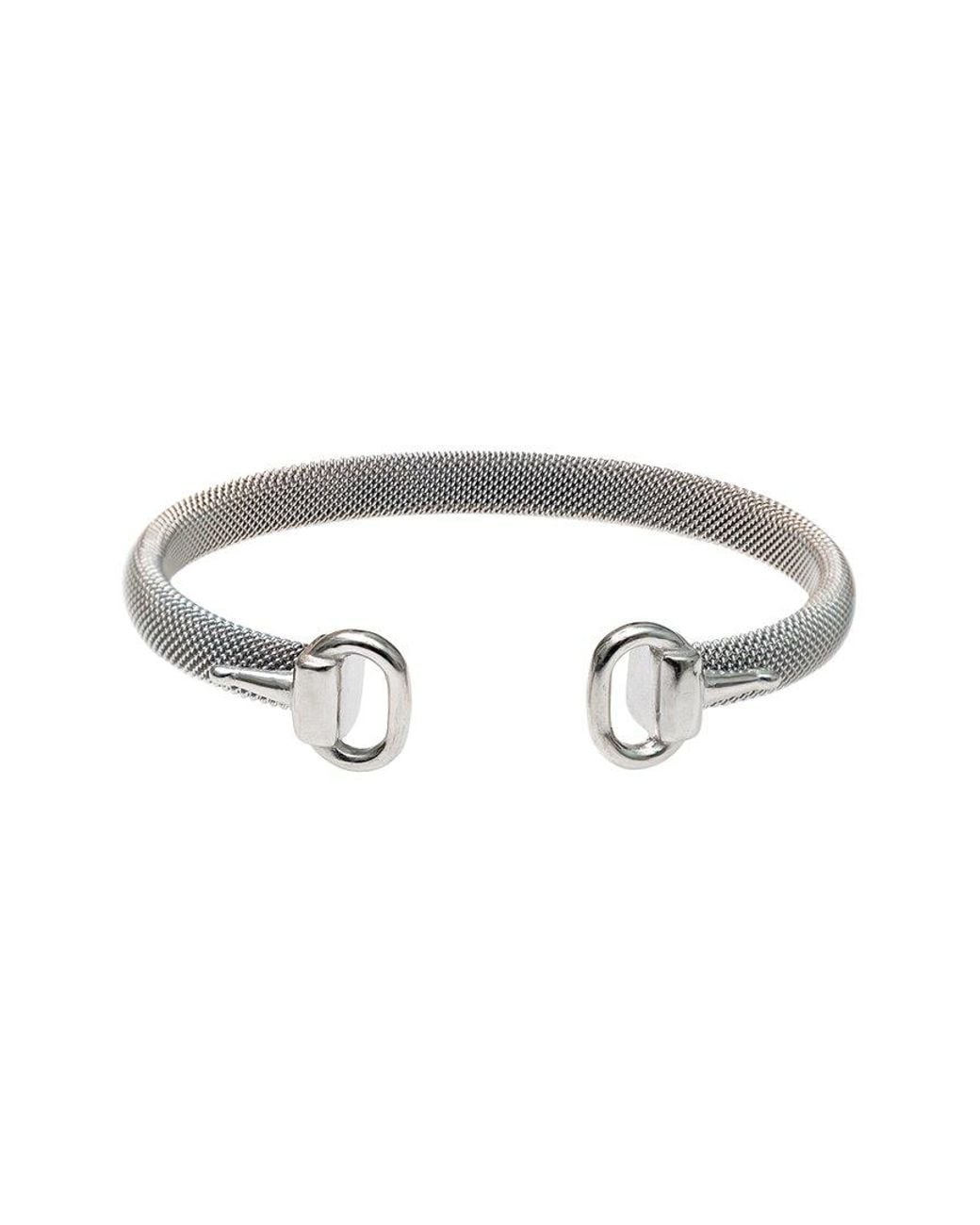 jean claude White Stainless Steel Cable Bangle Bracelet for men