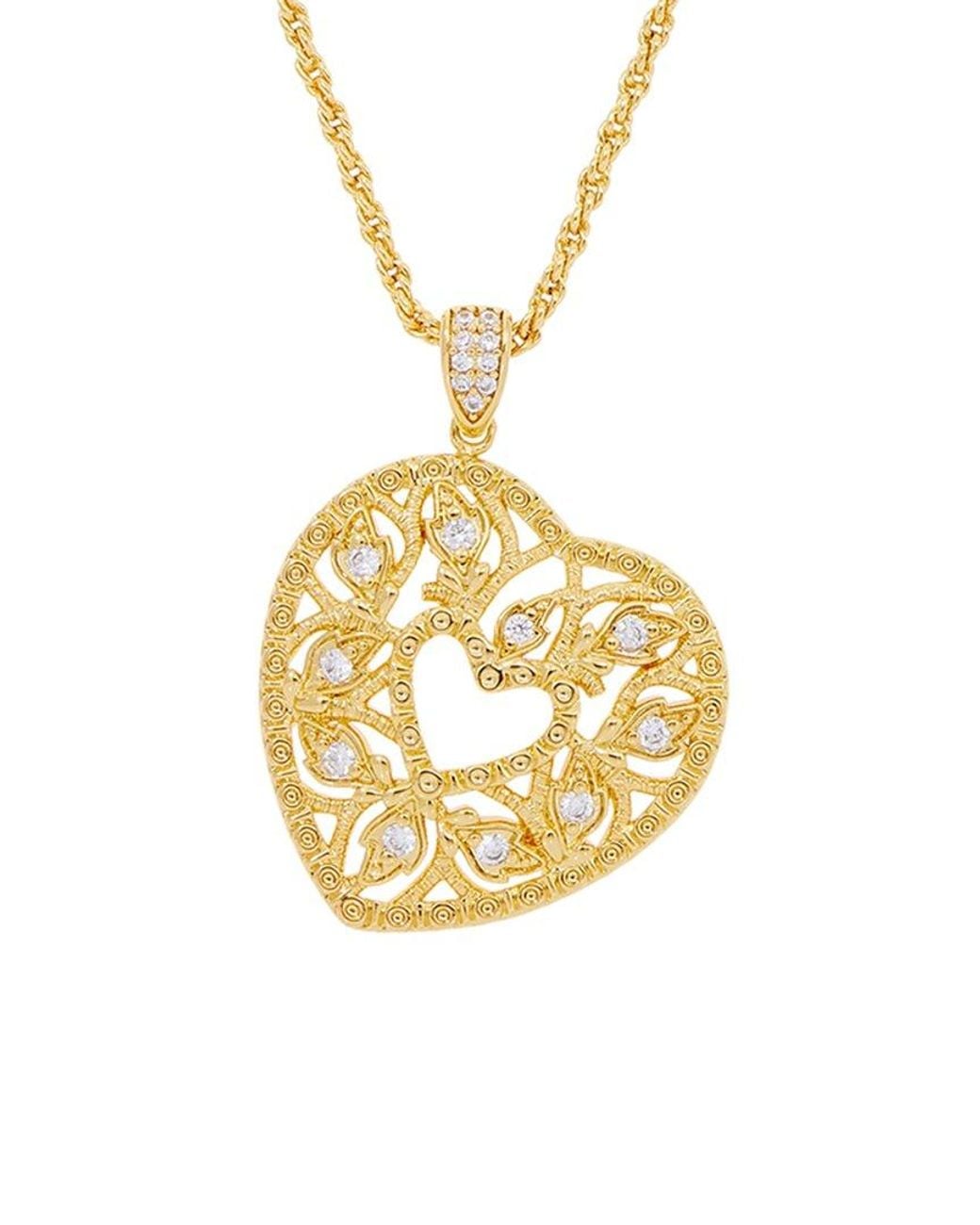 Savvy Cie Metallic 18k Plated Pendant Necklace