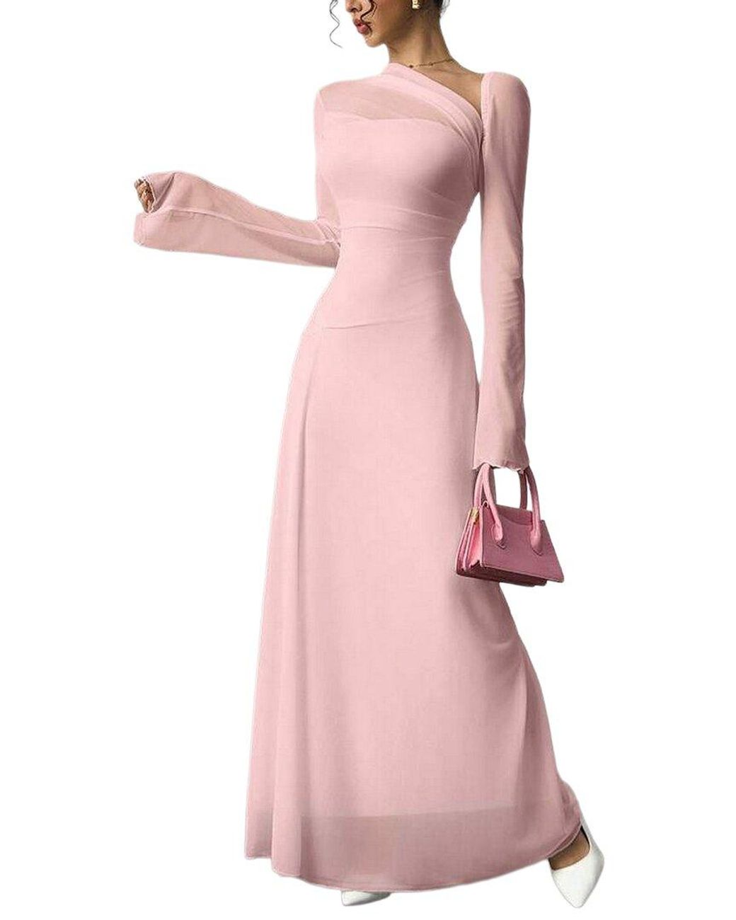 XIRELLI Pink Solid Maxi Dress