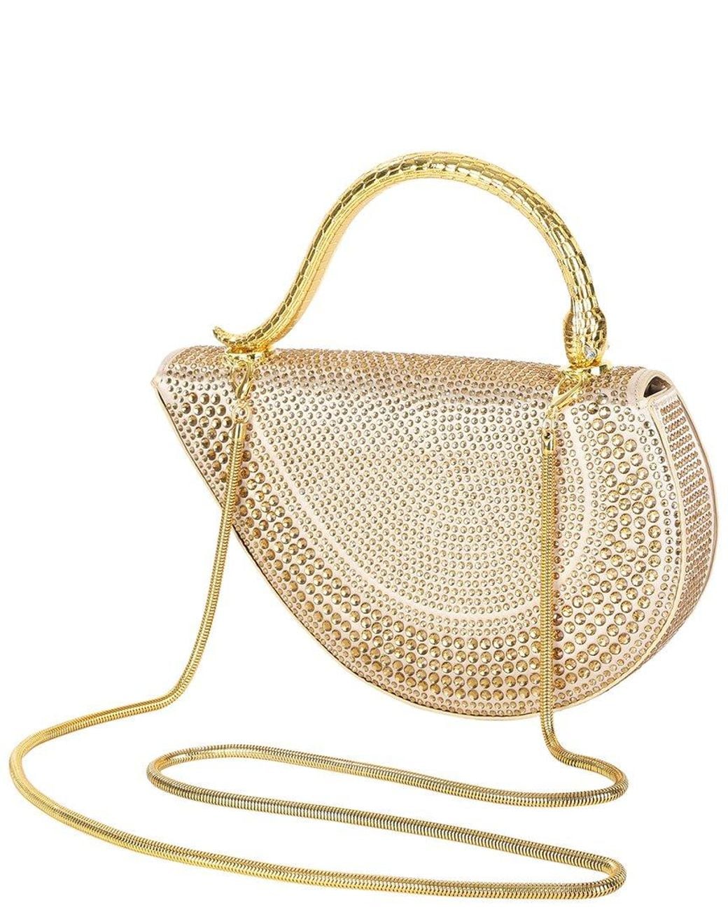 Tiffany & Fred Paris Metallic Crescent Evening Bag
