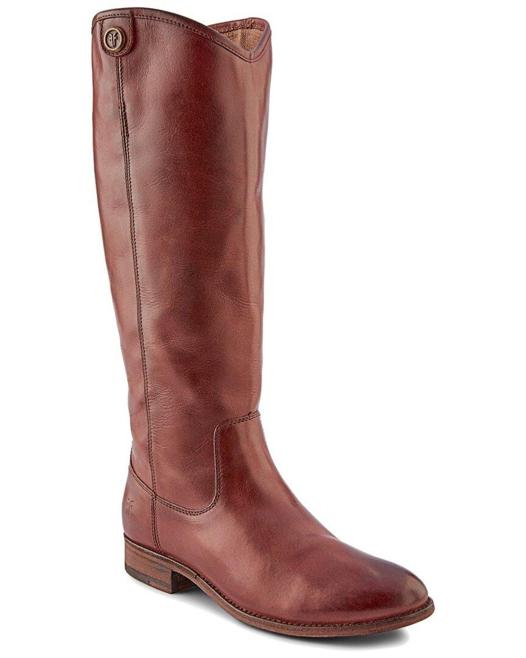 Frye Red Melissa Button 2 Wide Calf Leather Boot
