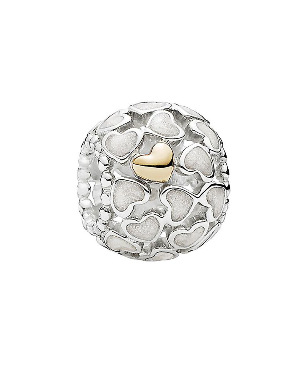 PANDORA 14k \u0026 Silver Openwork Heart 