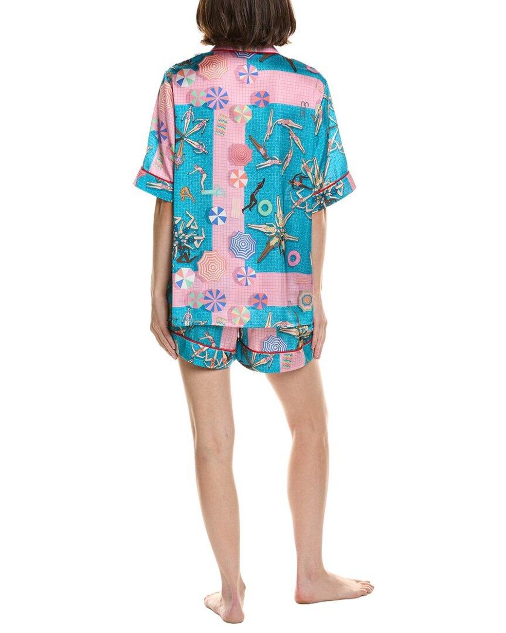 Karen Mabon Blue 2Pc Print Pajama Set