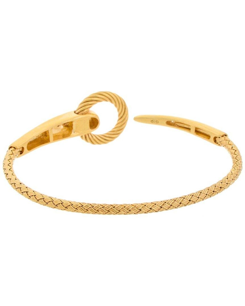 Meshmerise Metallic 18k Rose Gold Vermeil 0.12 Ct. Tw. Diamond Mesh Bangle