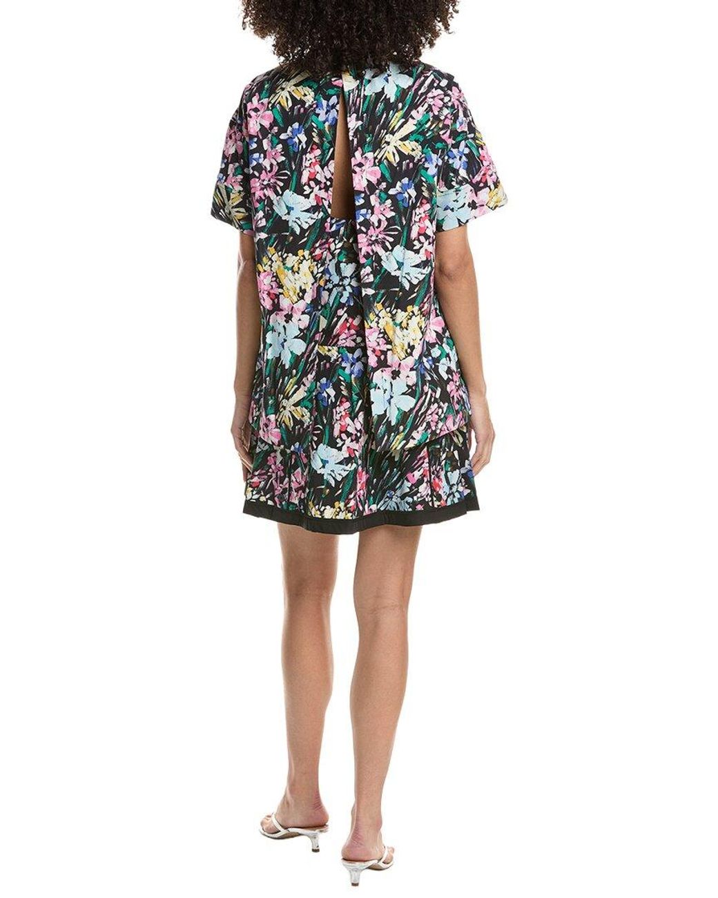 3.1 Phillip Lim Blue Flowerworks Twist Short Dress