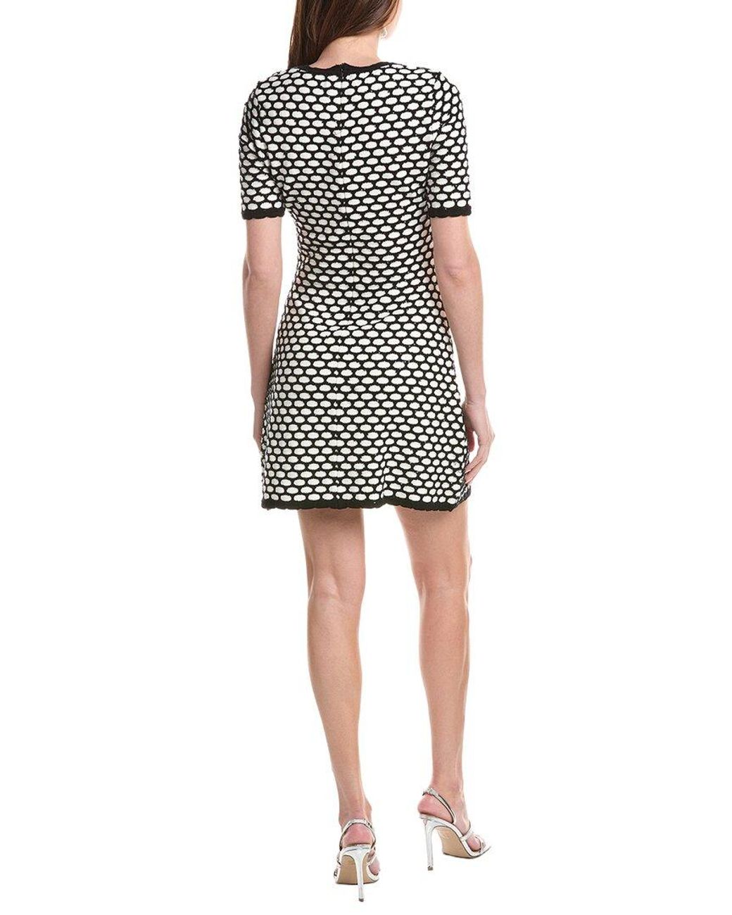 Oscar de la Renta Black Silk-Blend Mini Dress