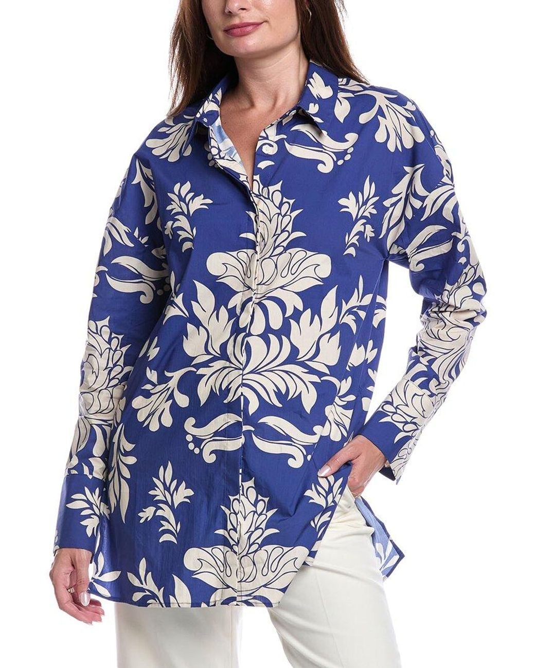 FLORA BEA NYC Blue Elown Shirt