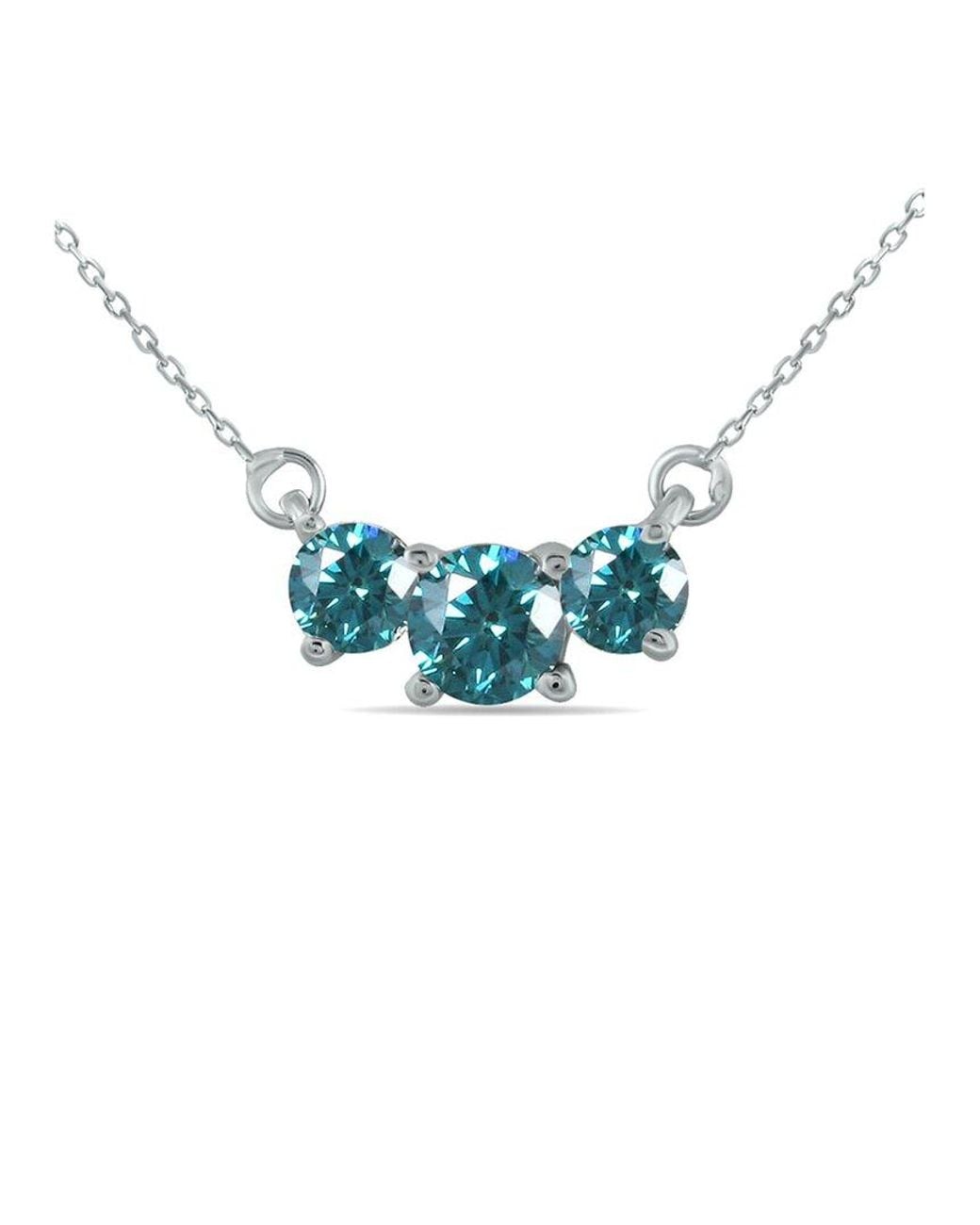 Diamond Select Cuts Blue 14K 0.46 Ct. Tw. Diamond Necklace