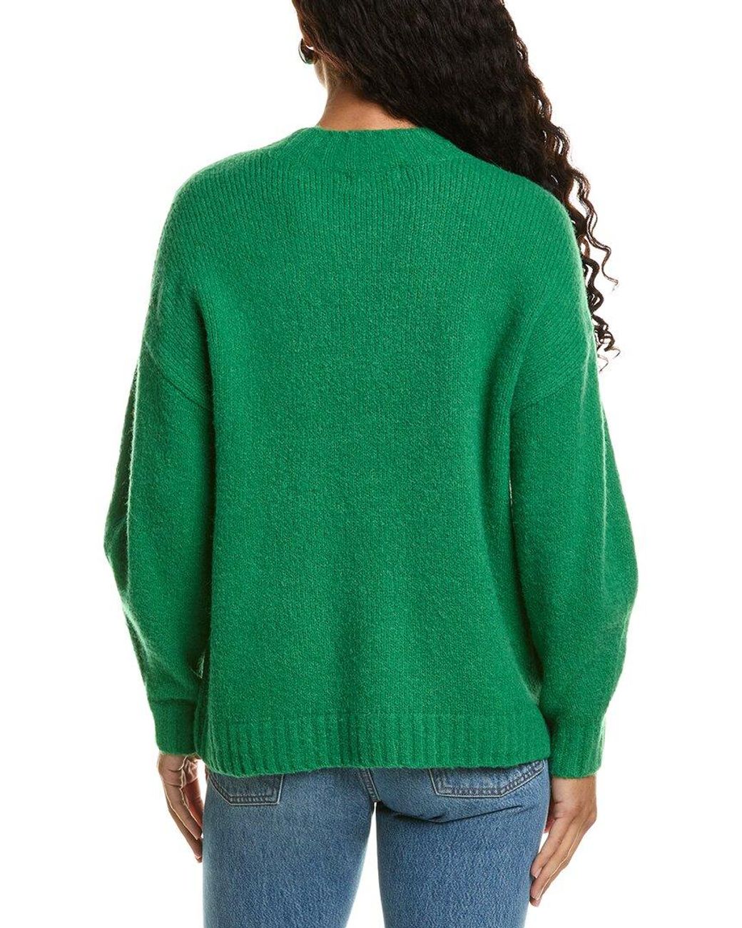 LaBiz Green Wool & Alpaca-blend Sweater