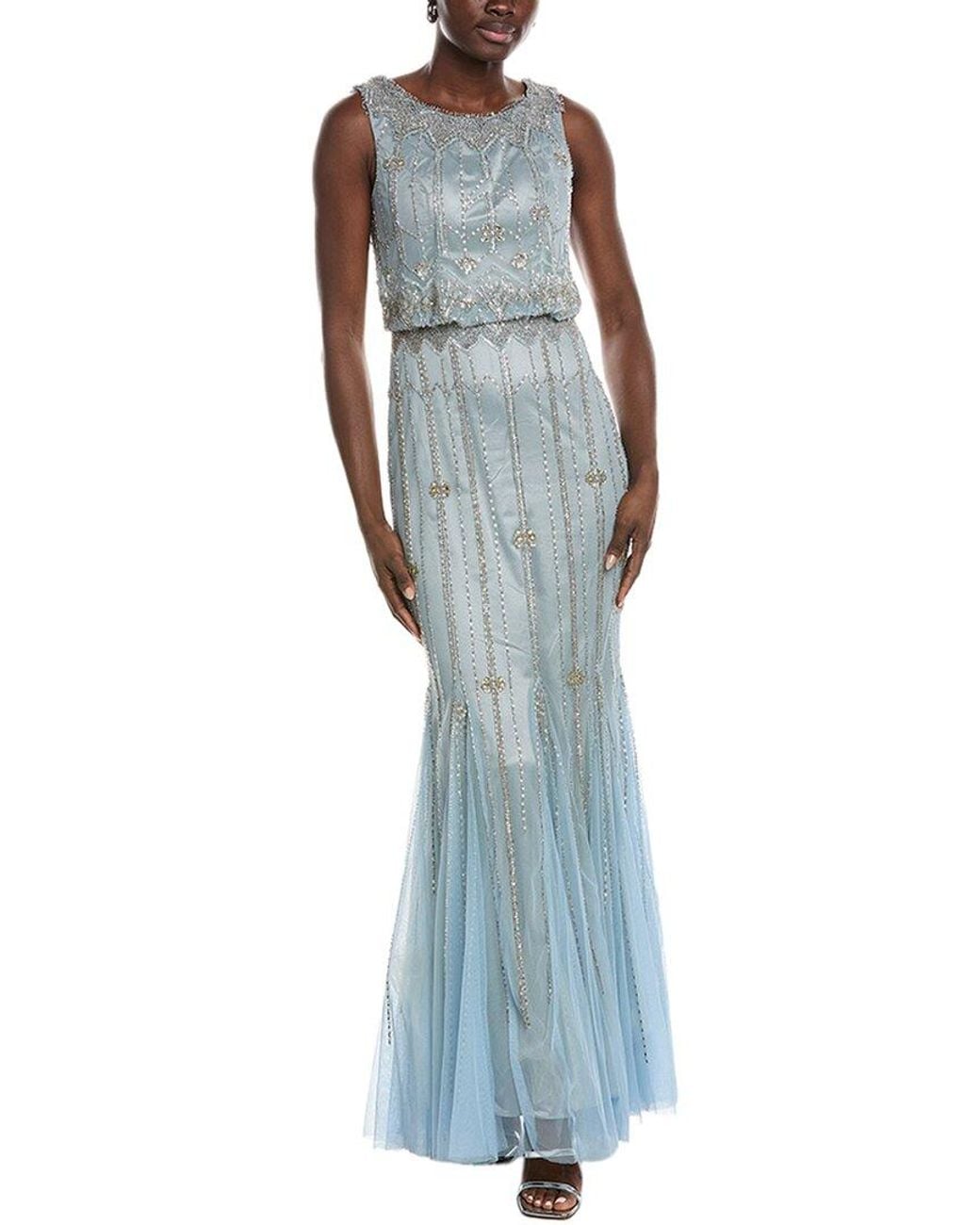 Issue New York Blue Embellished Maxi Dress