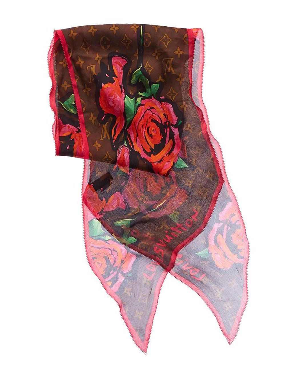 Louis Vuitton Limited Edition Stephen Sprouse Rose Monogram Silk Scarf |  Lyst UK