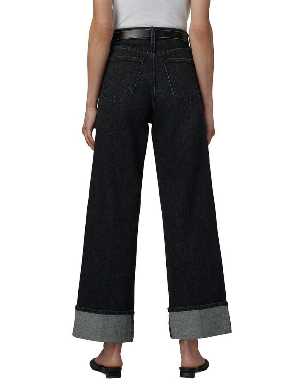 Joe's Jeans Black The Trixie Trouser W/ Wide Cuff Jean