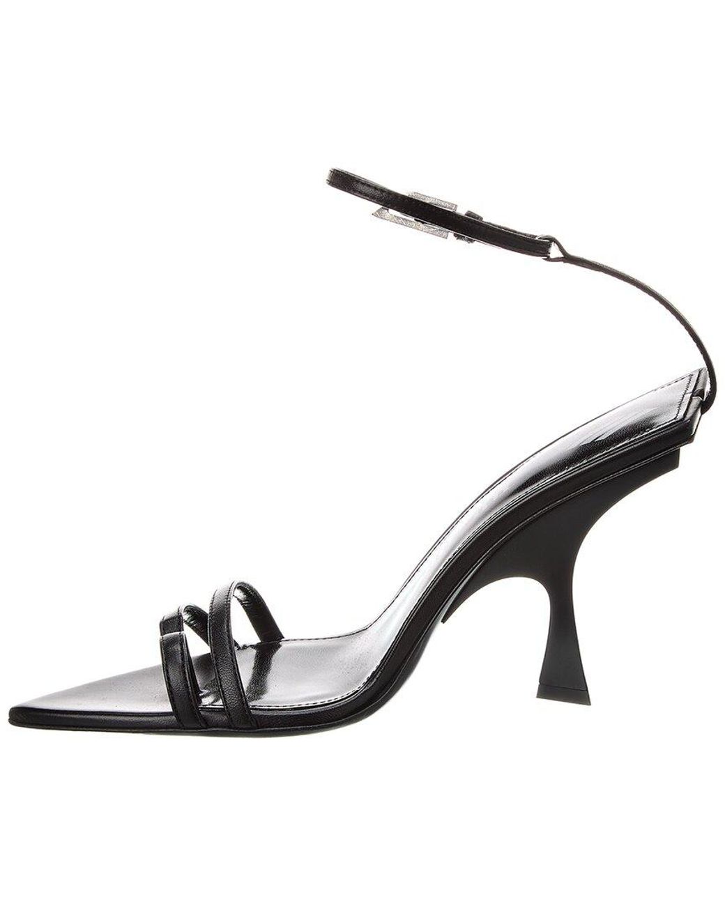 The Attico Black Ester Leather Sandal