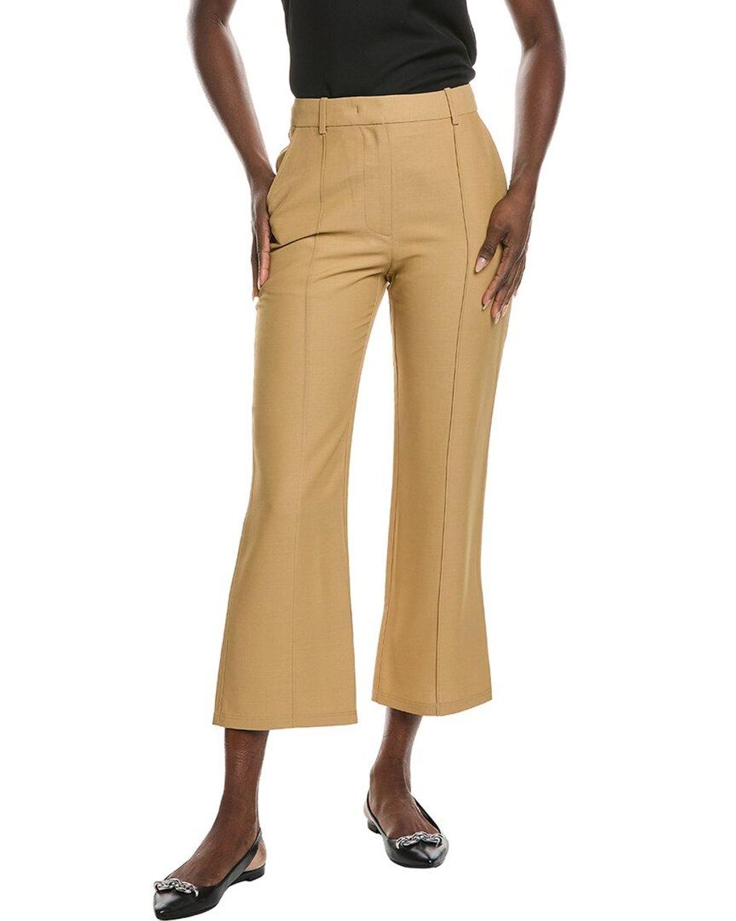 Co. Natural Wool-Blend Cropped Flare Pant