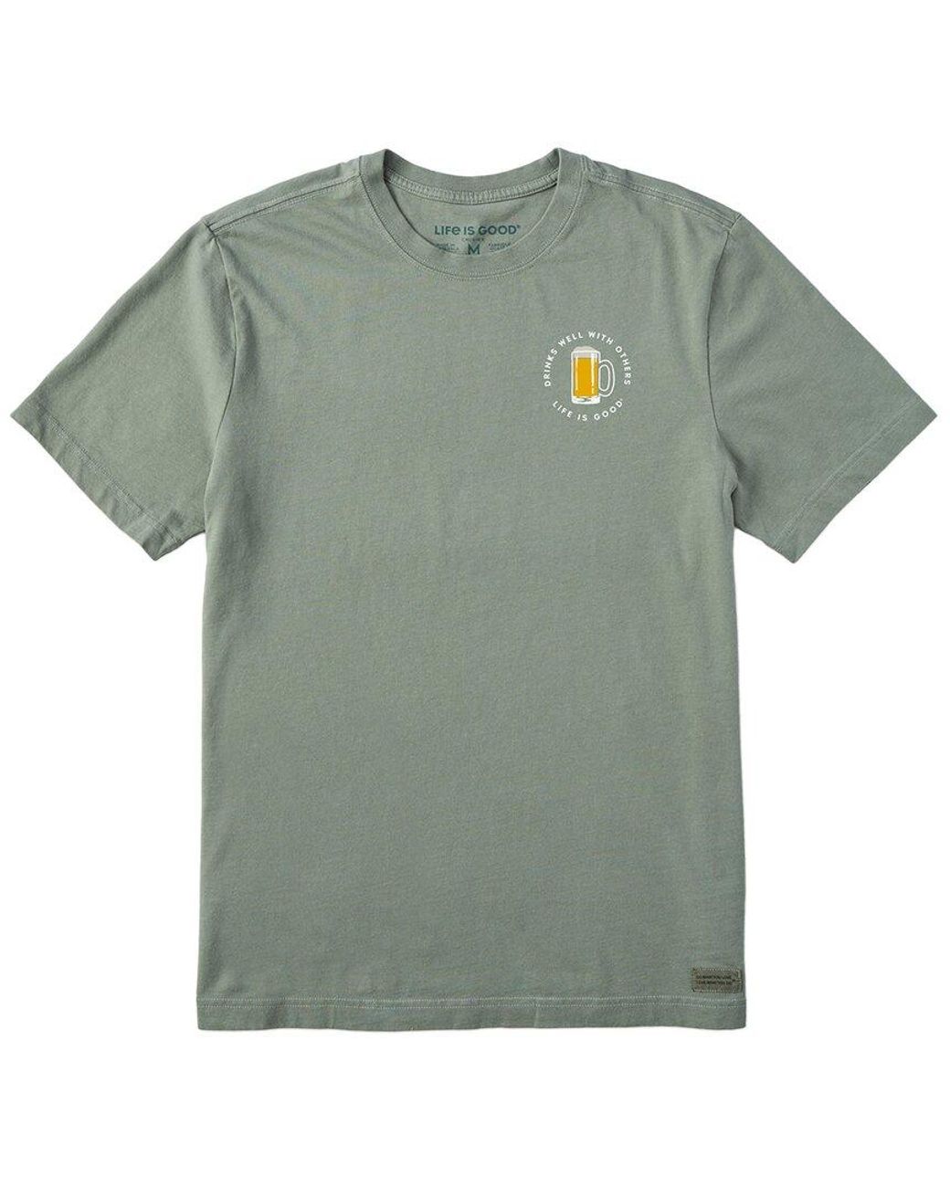 Life Is Good. Green Crusher T-Shirt for men