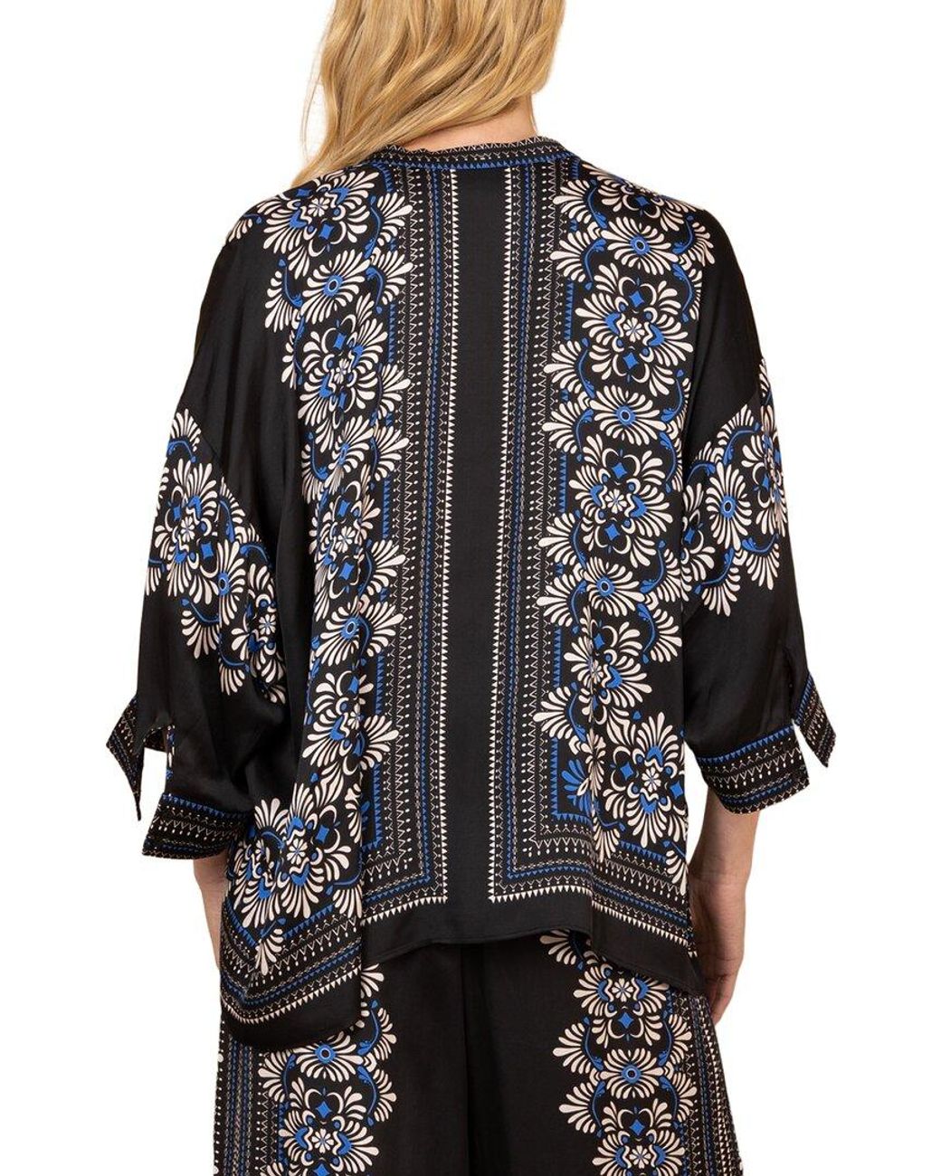 Hale Bob Black Long Sleeve Zaria Woven