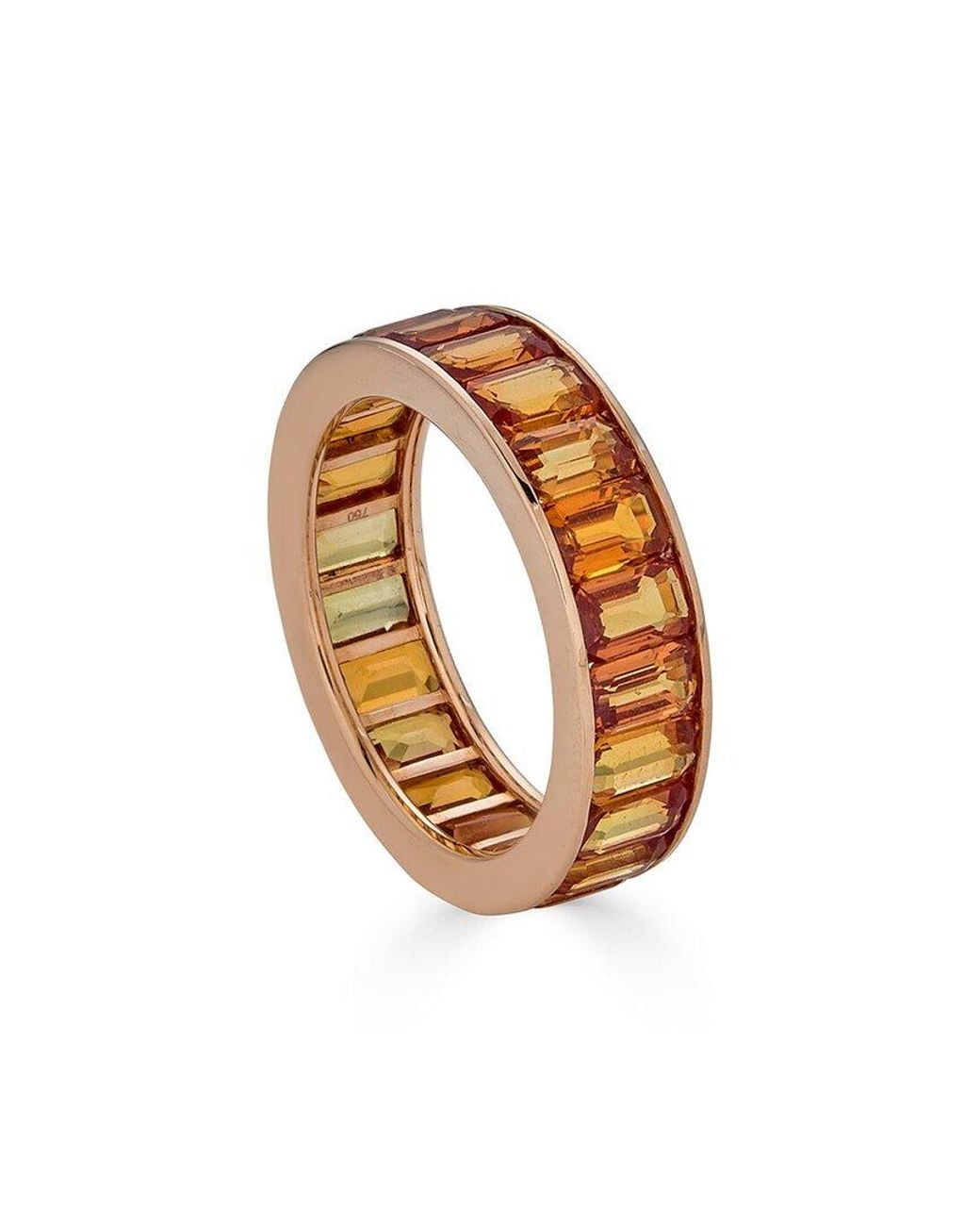 Diana M Metallic Fine Jewelry 18K Rose 5.81 Ct. Tw. Sapphire Eternity Ring