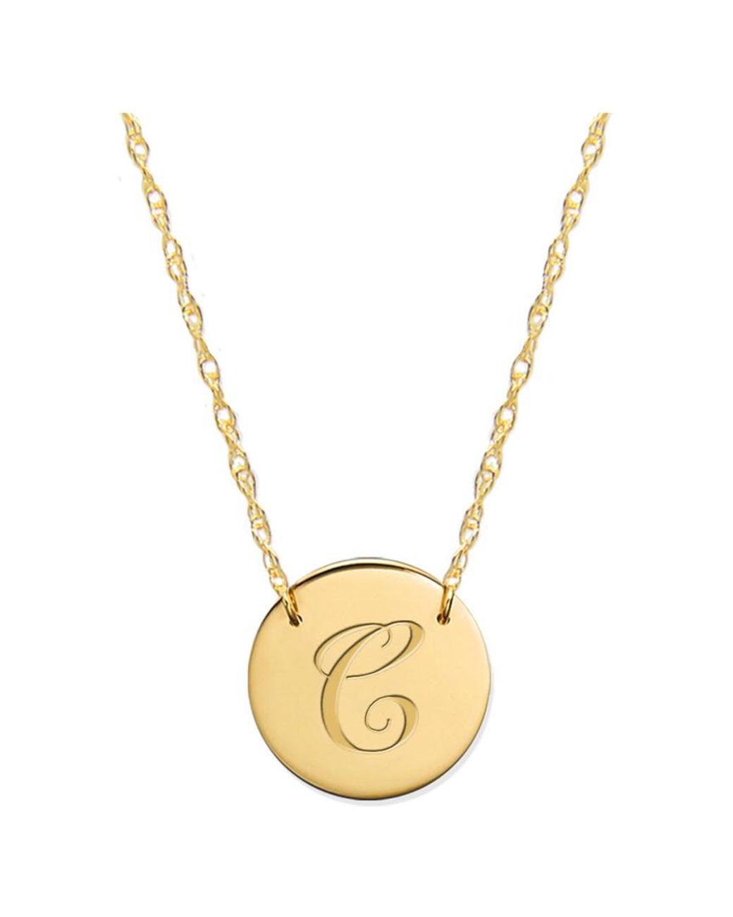 Jane Basch Metallic 14k Gold Initial Necklace (a-z)