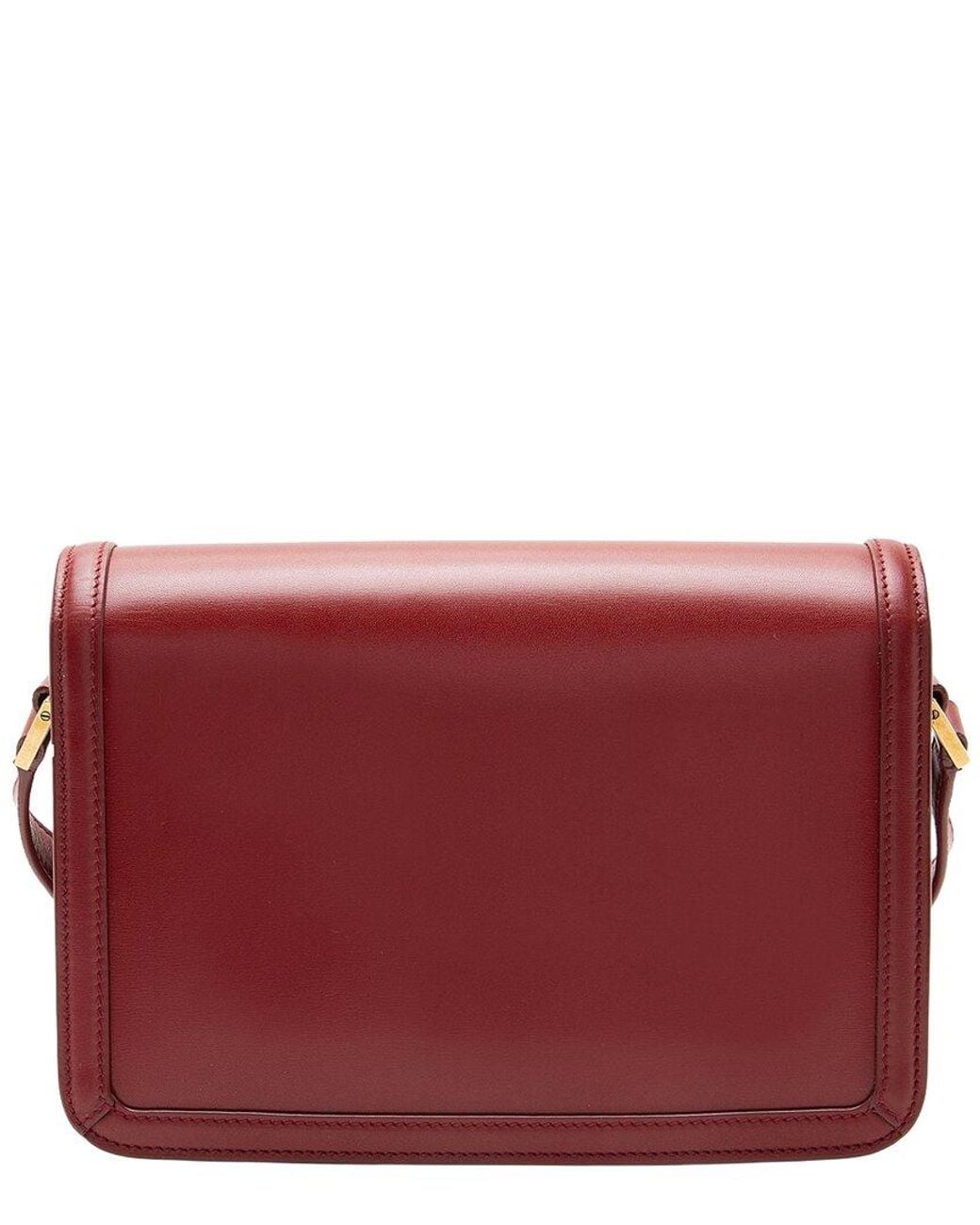 Saint Laurent Red Calfskin Monogram Solferino Medium Shoulder Bag (authentic Pre-loved)