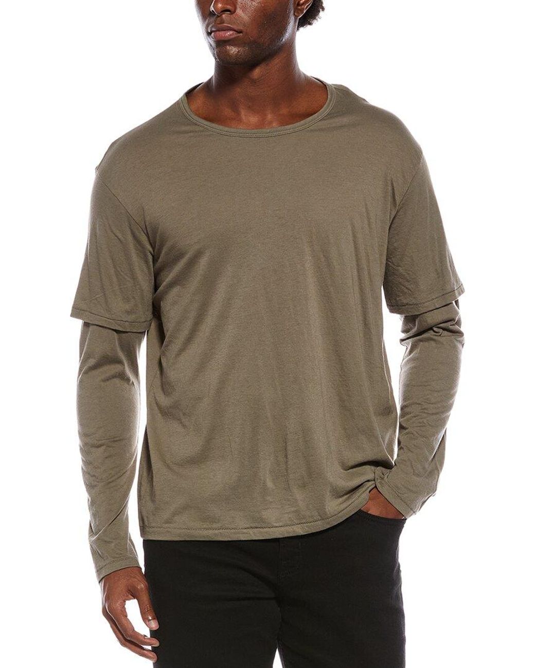 Rag & Bone Gray Double-Layer T-Shirt for men